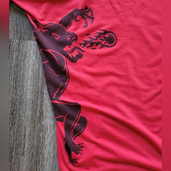 MOCO LOS ANGELES RED FIREBALL WHISKY SHORT SLEEVE LONG SHIRT/DRESS - Picture 7 of 9